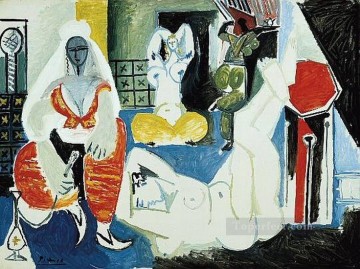 Les femmes d Alger Delacroix IX 1955 Cubism Oil Paintings